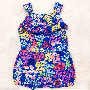 First Impressions Blue Floral Romper 3-6 Month